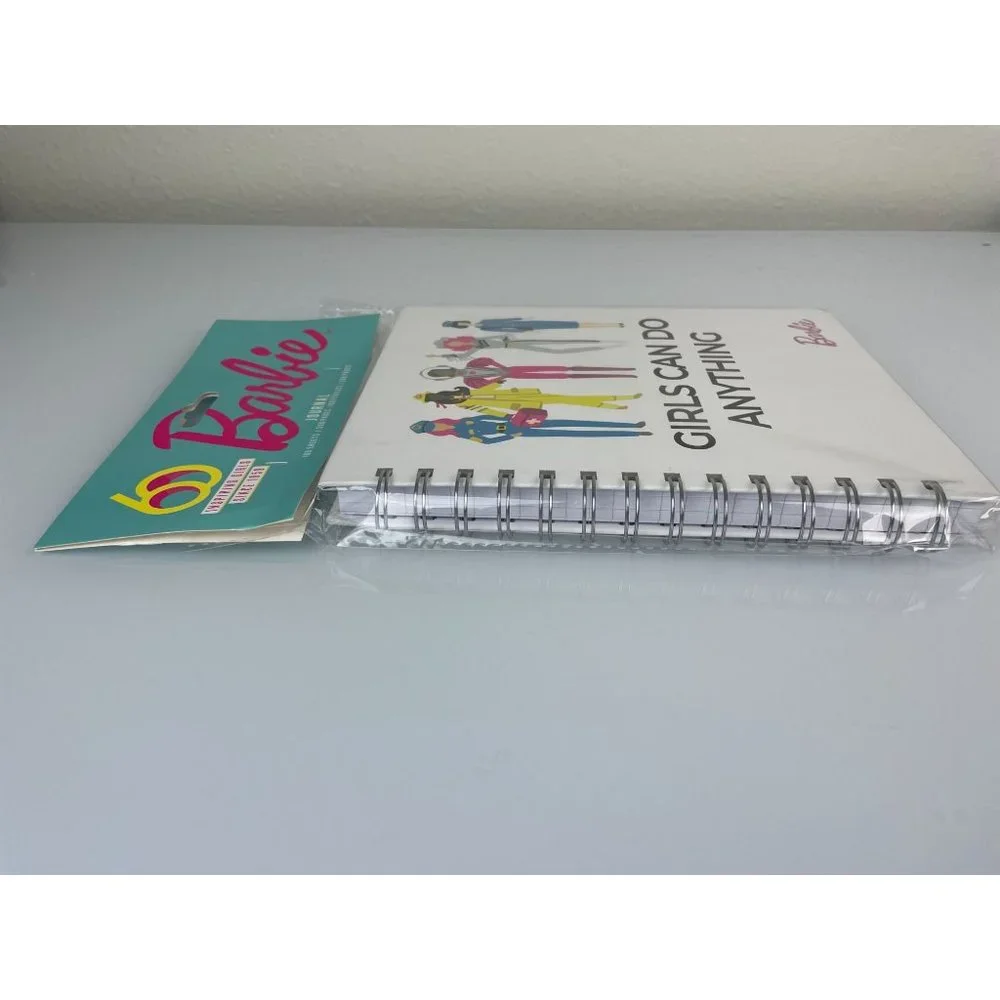 2016 New Sealed Barbie Journal Writing Notebook Girls Can Do Anything Spiral